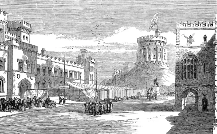 Framed Print : Wombwells Menagerie at Windsor Castle, 1847 Framed Print : Wombwells Menagerie at Windsor Castle, 1847