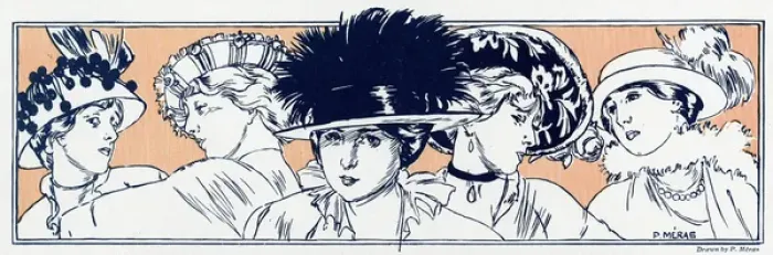Framed Print : Women with feathered hats 1913 Framed Print : Women with feathered hats 1913