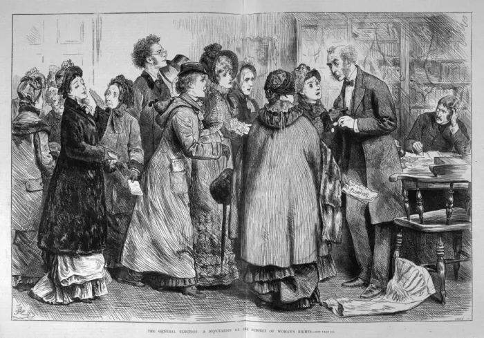 Framed Print : Women Lobbying Mp / 1880 Framed Print : Women Lobbying Mp / 1880