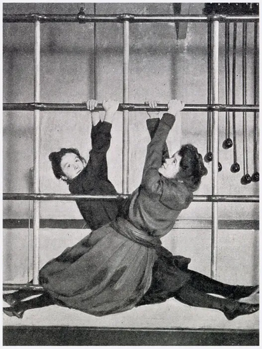 Framed Print : Women on the Swedish ladder. Date: 1901 Framed Print : Women on the Swedish ladder. Date: 1901