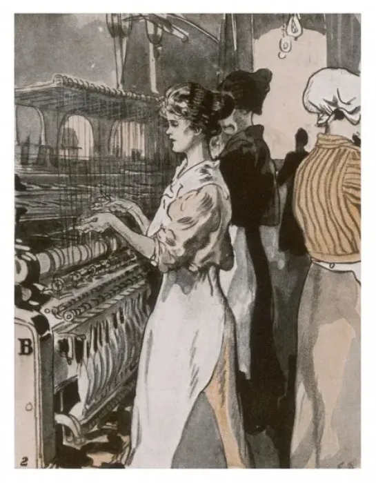 Framed Print : Women Winding Yarn 1920 Framed Print : Women Winding Yarn 1920