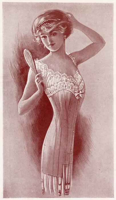 Framed Print : Womens corset 1911 Framed Print : Womens corset 1911