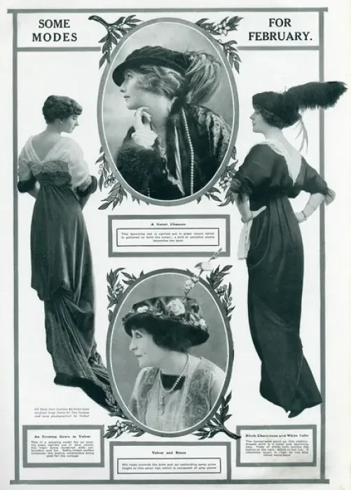 Framed Print : Womens fashion for February 1913