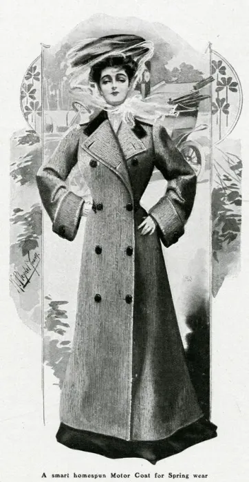 Framed Print : Womens motoring coat 1905 Framed Print : Womens motoring coat 1905