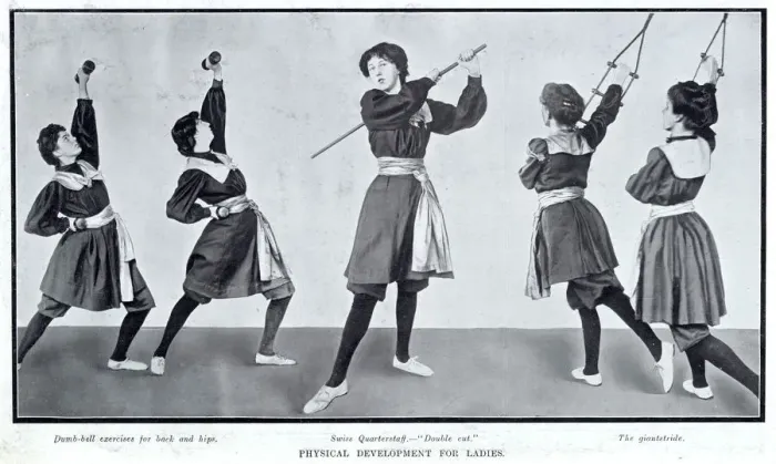 Framed Print : Womens physical exercise 1906