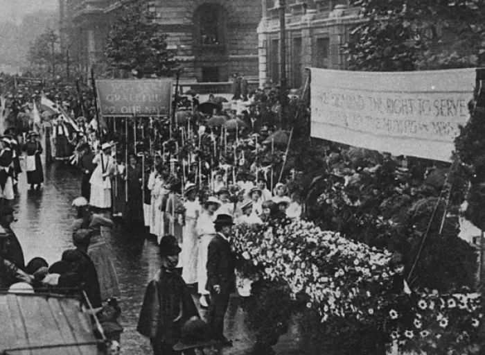 Framed Print : Womens Right-to-Serve march, 1915 Framed Print : Womens Right-to-Serve march, 1915