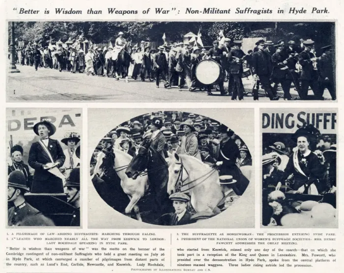 Framed Print : Womens Suffrage Pilgrimage of July 1913 was a peaceful march in Ealing and Hyde Park