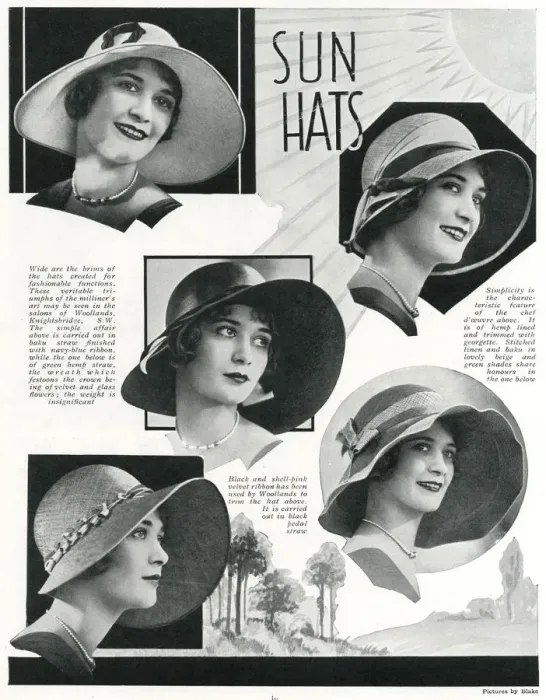 Framed Print : Womens sun hats for the spring 1930 Framed Print : Womens sun hats for the spring 1930