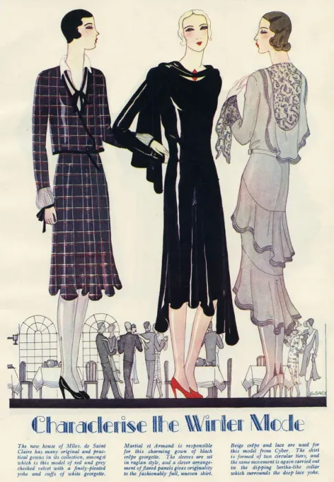 Framed Print : Womens Winter clothing 1929 Framed Print : Womens Winter clothing 1929