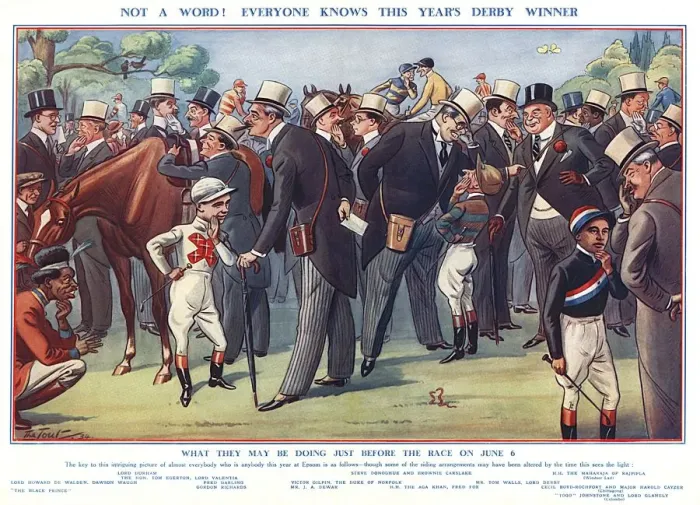 Framed Print : Not a Word! Personalities at the Derby by The Tout Framed Print : Not a Word! Personalities at the Derby by The Tout