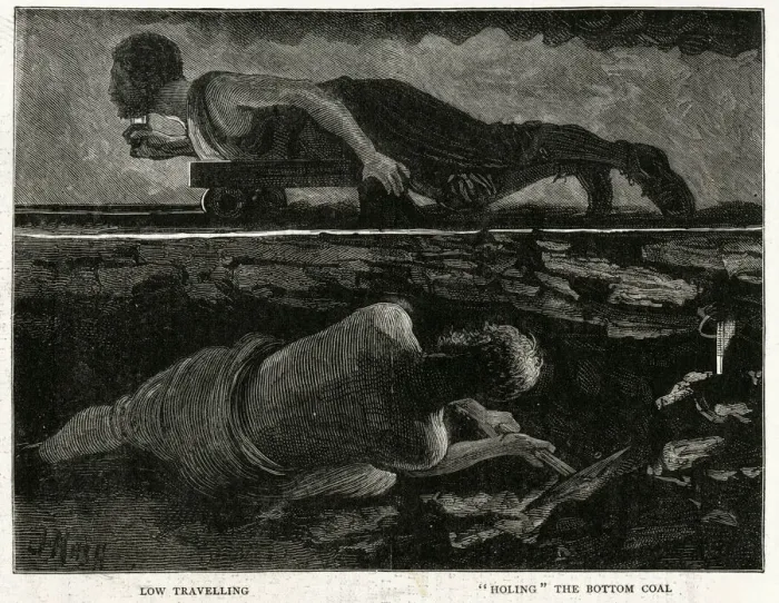 Framed Print : Work at a coal mine 1878 Framed Print : Work at a coal mine 1878