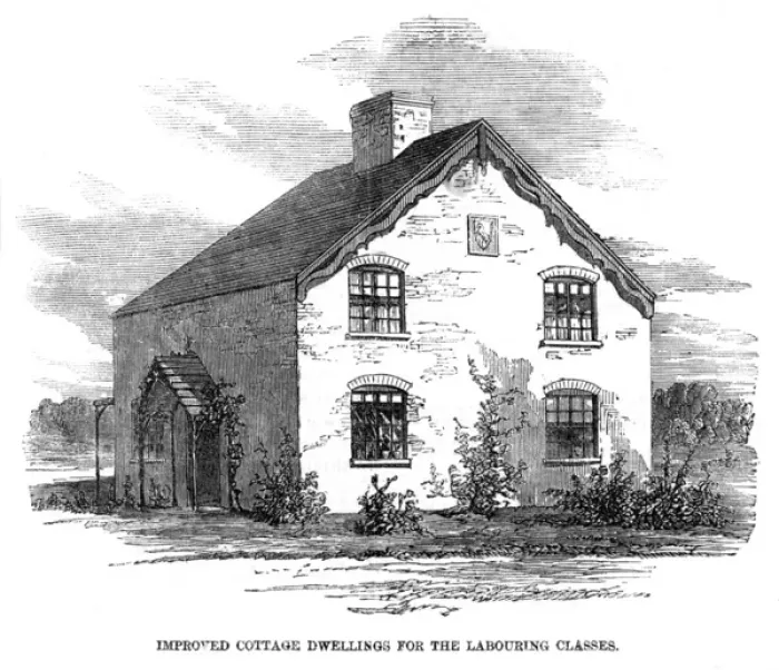 Framed Print : WORKERS COTTAGE / 1857 Framed Print : WORKERS COTTAGE / 1857