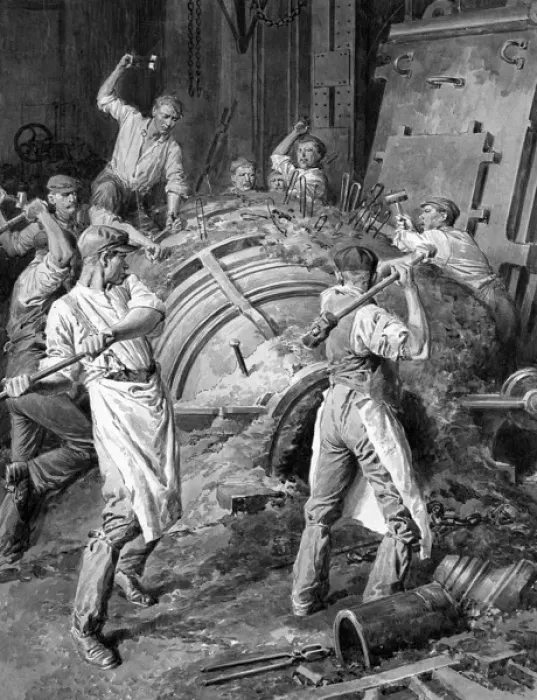 Framed Print : Workers with hammers Framed Print : Workers with hammers