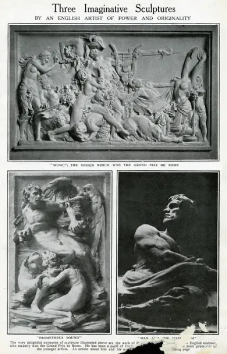 Framed Print : Works by Charles Sargeant Jagger, British sculptor Framed Print : Works by Charles Sargeant Jagger, British sculptor