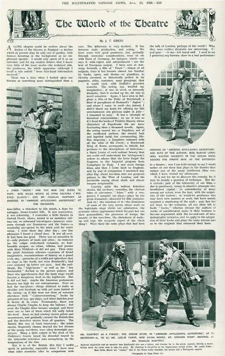 Framed Print : The World of Theatre - (left) Miss Hilda Moore as Anna Valeska ('Big-Eyed Gladys') and Mr Charles Hawtrey as Ambrose in Ambrose Applejohn's Adventure at The Criterion Theatre, London Framed Print : The World of Theatre - (left) Miss Hilda Moore as Anna Valeska ('Big-Eyed Gladys') and Mr Charles Hawtrey as Ambrose in Ambrose Applejohn's Adventure at The Criterion Theatre, London