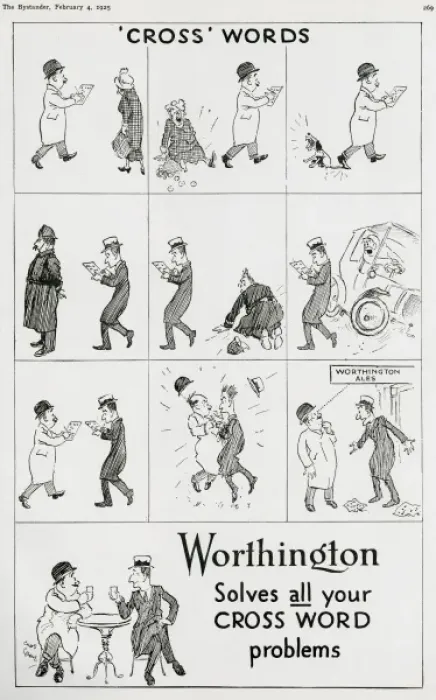 Framed Print : Worthington Crosswords advertisement Framed Print : Worthington Crosswords advertisement