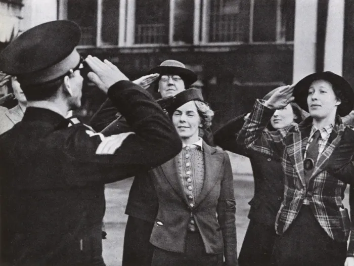 Framed Print : Wrens learning to salute, 1940 Framed Print : Wrens learning to salute, 1940