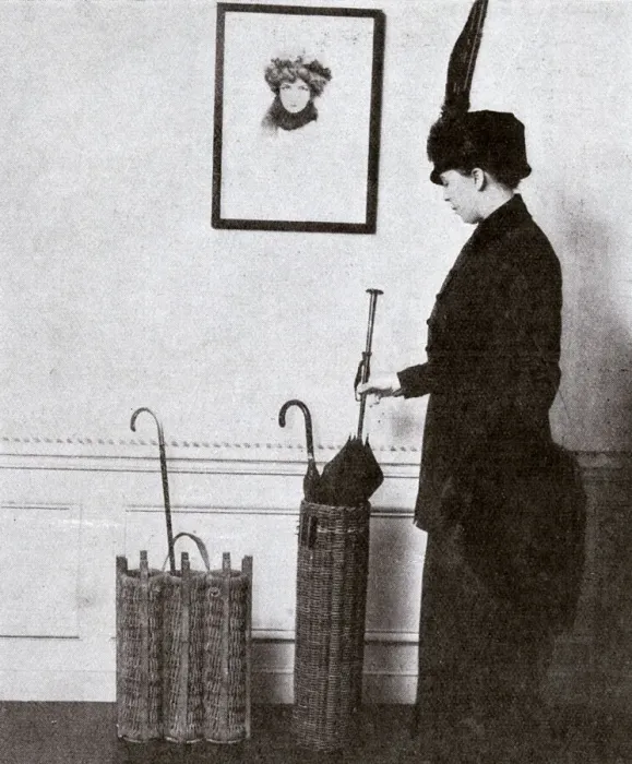 Framed Print : WW1 wicker shell cases recycled as umbrella stands, 1915 Framed Print : WW1 wicker shell cases recycled as umbrella stands, 1915