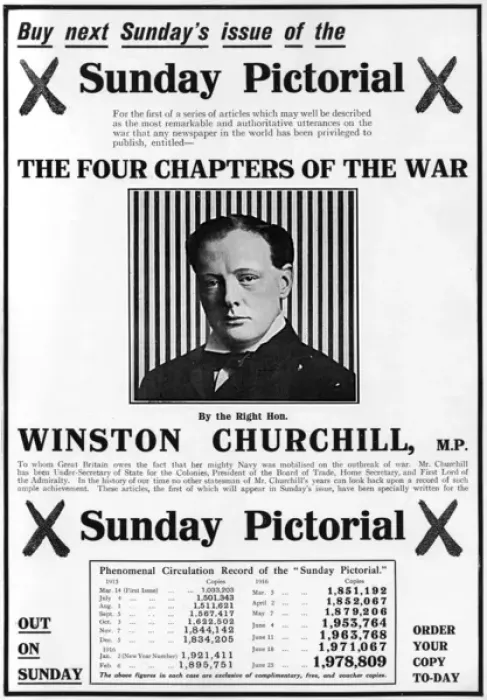 Framed Print : WW1 by Winston Churchill in the Sunday Pictorial Framed Print : WW1 by Winston Churchill in the Sunday Pictorial