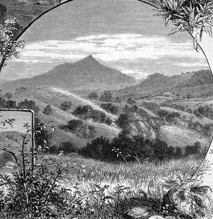 Framed Print : The Wynaad Goldfields, Southern India. Views of the Needle A Framed Print : The Wynaad Goldfields, Southern India. Views of the Needle A