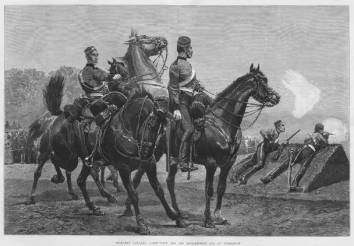 Framed Print : Yeoman cavalry competition for the Loyd Lindsay Cup