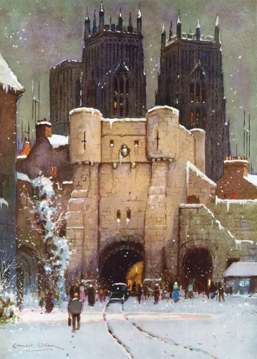Framed Print : York Minster in winter by Ernest Uden