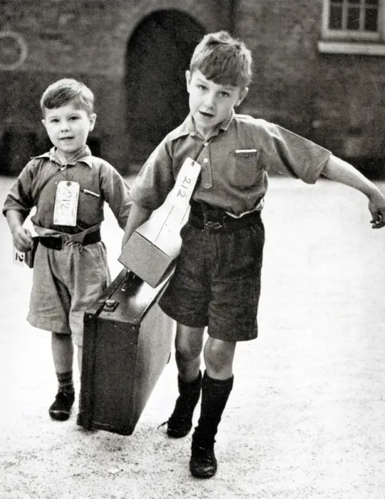 Framed Print : Young Evacuees Framed Print : Young Evacuees