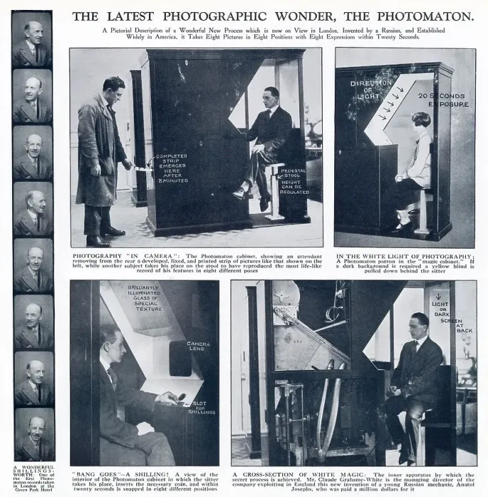 Framed Print : Young Russian inventor Anatol M Josephs received the first US patent for a fully automatic photographic film developing machine. The person seated in the cabinet wound pay Framed Print : Young Russian inventor Anatol M Josephs received the first US patent for a fully automatic photographic film developing machine. The person seated in the cabinet wound pay