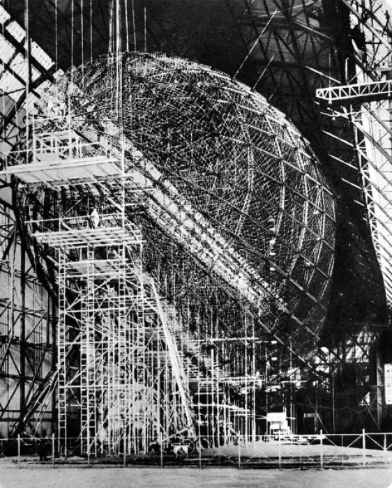Framed Print : The Zeppelin LZ 129, under construction, 1934 Framed Print : The Zeppelin LZ 129, under construction, 1934