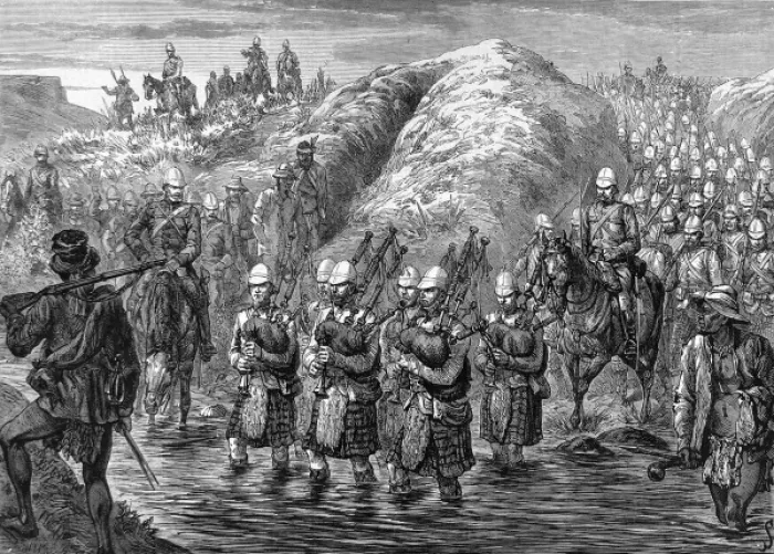 Framed Print : Zulu war evacuation. The 21st Royal Scots Fusiliers Framed Print : Zulu war evacuation. The 21st Royal Scots Fusiliers