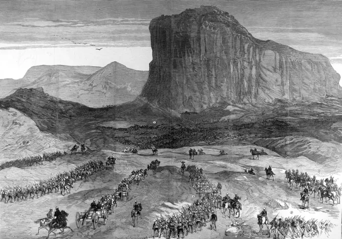 Framed Print : The Zulu war. Scene of the Battle of Isandula (Isandhlwana) Framed Print : The Zulu war. Scene of the Battle of Isandula (Isandhlwana)