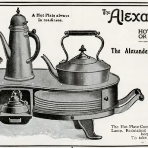 Advert for Alexander Clark, hot plate 1912