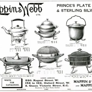 Advert for Mappin & Webb Edwardian items 1907