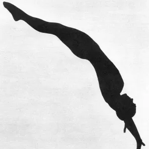 Annette Kellerman diving in silhouette Annette Kellerman diving in silhouette