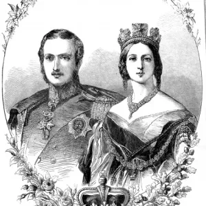Commemorative portrait of Queen Victoria and Prince Albert