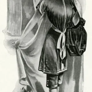 Fashionable bathing costume 1911