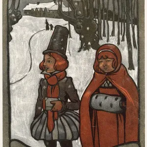 Going to Church on Christmas Day by Cecil Aldin
