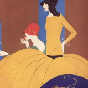 Illustration from an advert for Celanese fabrics Illustration from an advert for Celanese fabrics