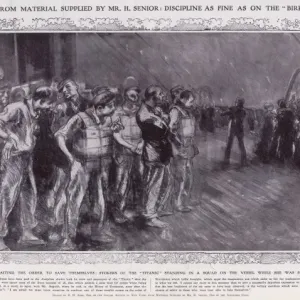 An illustration of the last moments of the Titanic An illustration of the last moments of the Titanic