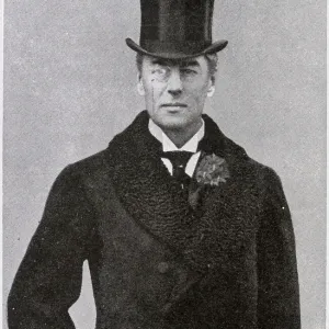 Joseph Chamberlain (1836 - 1914), British statesman who was first a radical Liberal. Photograph taken during a trip at Newcastle. Date: 1903
