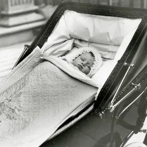 Princess Elizabeth in her pram Princess Elizabeth in her pram