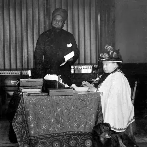 Queen Victoria and Abdul Karim, c. 1890
