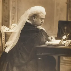 Queen Victoria at her desk