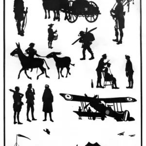 Snipped by the Scissors, WW1 silhouettes by H. L. Oakley Snipped by the Scissors, WW1 silhouettes by H. L. Oakley