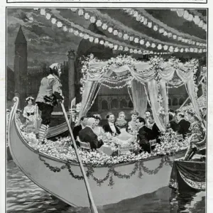 Sphere cover - floating gondola at the Savoy by Matania Sphere cover - floating gondola at the Savoy by Matania