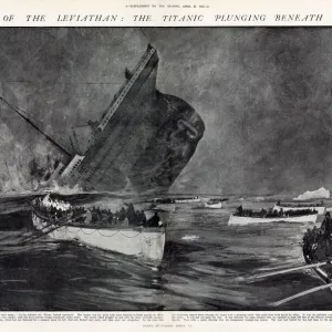 The last of the Leviathan: the Titanic plunging beneath the waves The last of the Leviathan: the Titanic plunging beneath the waves