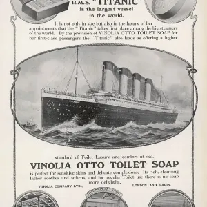 Vinolia Soap promotion featuring RMS Titanic Vinolia Soap promotion featuring RMS Titanic