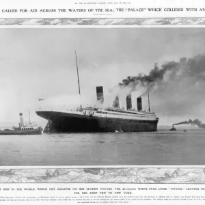 The White Star liner Titanic leaving Southampton The White Star liner Titanic leaving Southampton