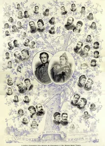 Majesty Prints: 1887 Jubilee genealogical tree of Queen Victoria