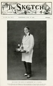 Manchester Prints: The 9th Duke of Manchester dressed up as a bar tender